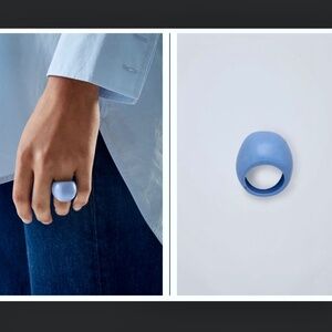 COS Blue Speckled Reconstructed Stone Ring Size 7